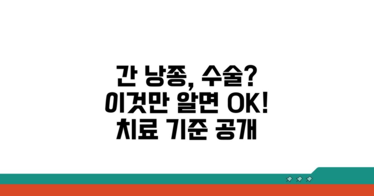 간 낭종 치료 필요성 판단 기준