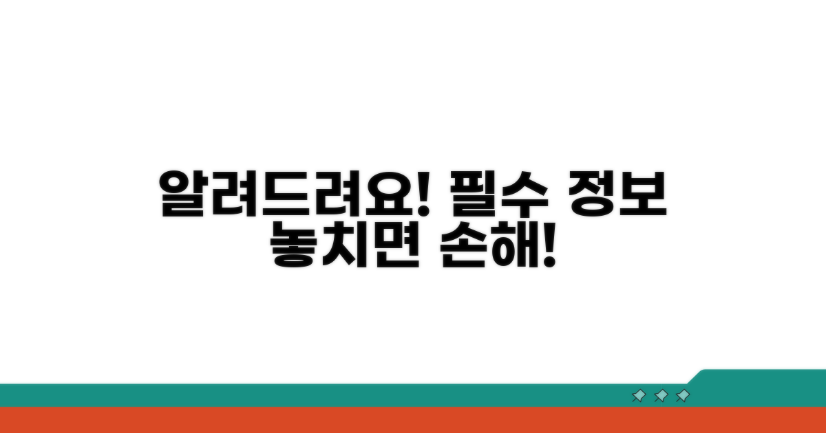 주의사항과 환불 규정