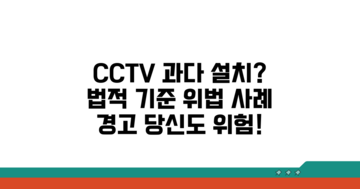 과도한 CCTV 설치, 법적 기준과 위법 사례