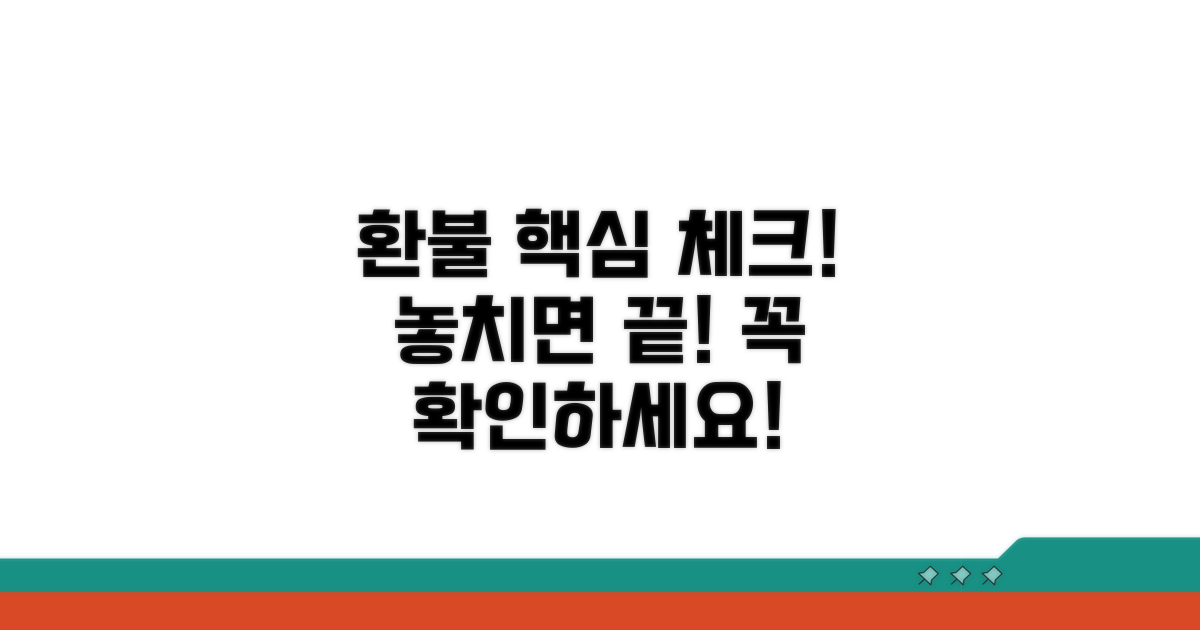 환불 시 필수 확인 사항