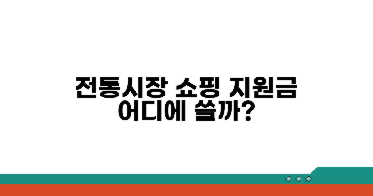 전통시장 쇼핑 지원금 사용처