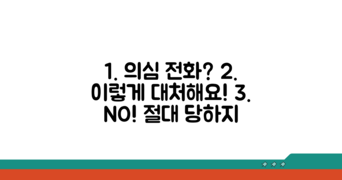 의심 전화 대처 행동 요령