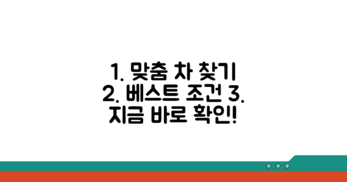 내게 맞는 차종 및 조건 찾는 법