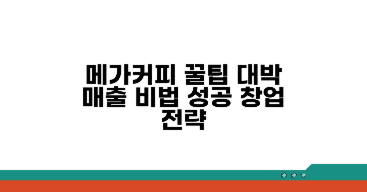 메가커피 가맹점 꿀팁 모음