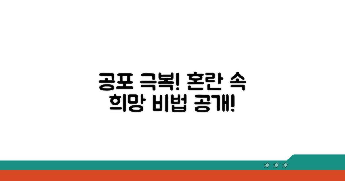혼란과 공포, 극복 비법