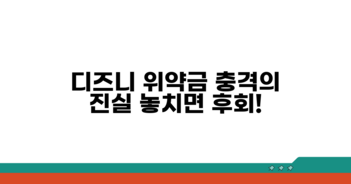 디즈니 위약금 분쟁 상세 분석