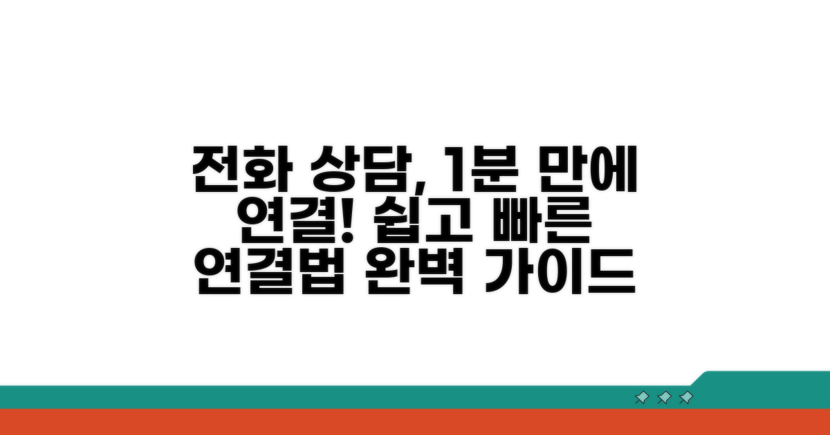 전화 상담 연결 방법 완벽 정리