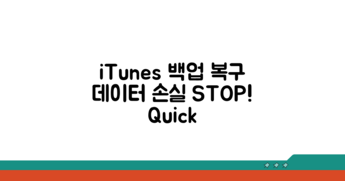 iTunes 백업 데이터 복구 절차