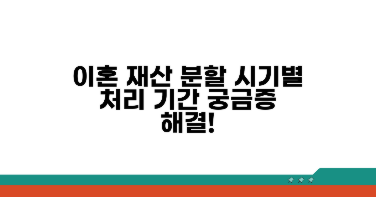 이혼 시기별 분할 처리 기간