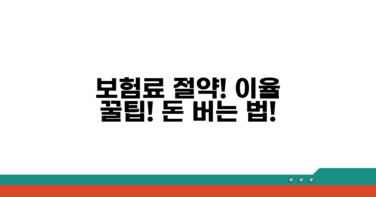 보험료 절약하는 이율 활용 꿀팁