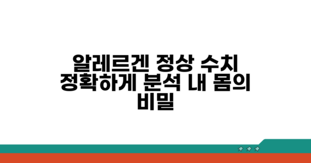 알레르겐별 정상 수치 상세 분석