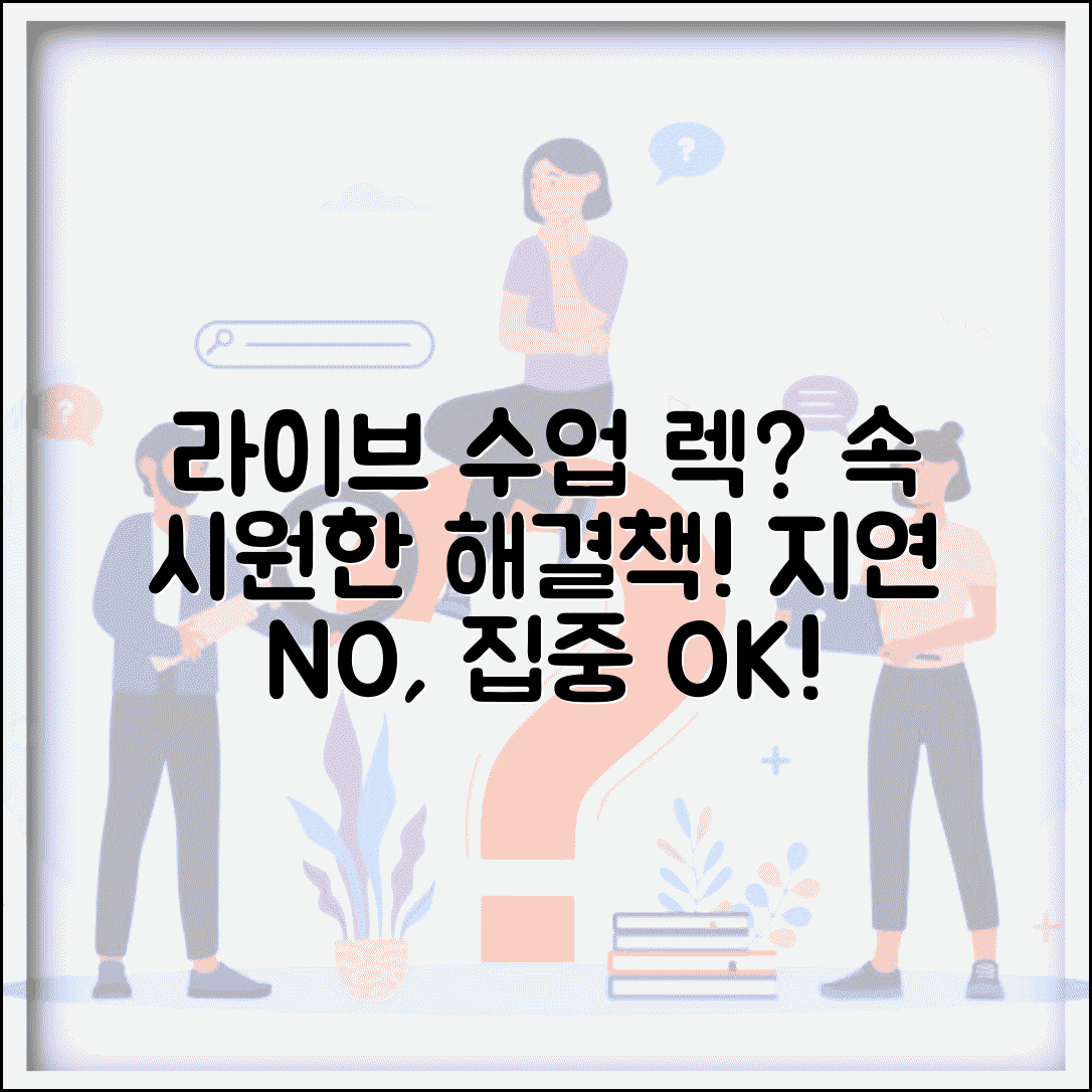 온라인학원 실시간 수업 지연 해결법 | 인터넷 강의 라이브 수업 시간 늦음 원인 및 대처 팁