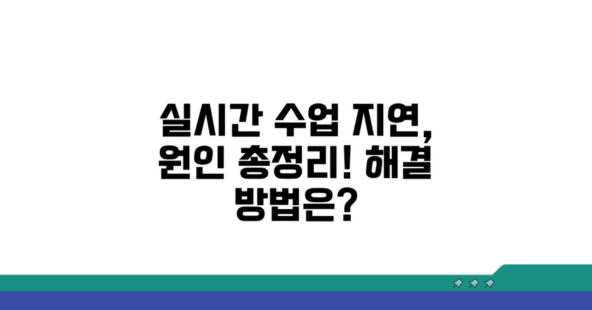 실시간 수업 지연 원인 분석