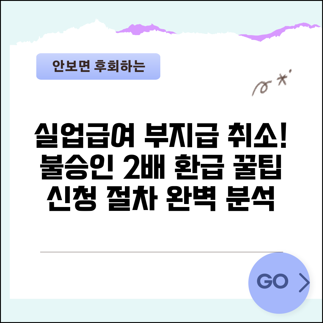 고용 보험 급여 부지급 취소 | 실업 급여 불승인 취소 방법 및 절차 총정리