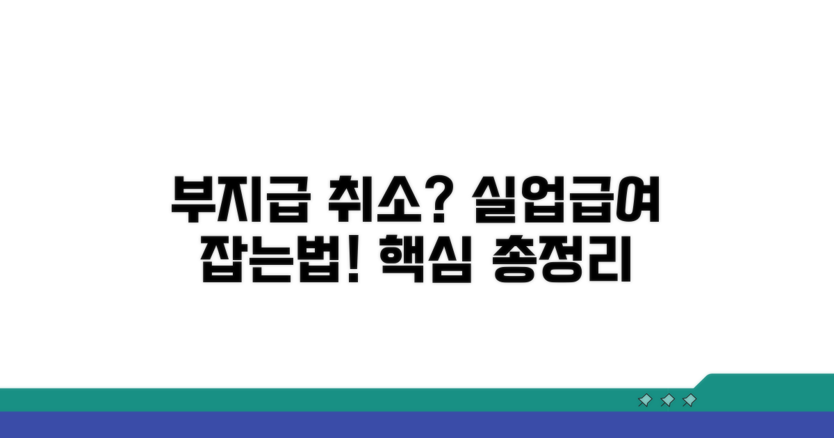 실업급여 부지급 취소 핵심 정리