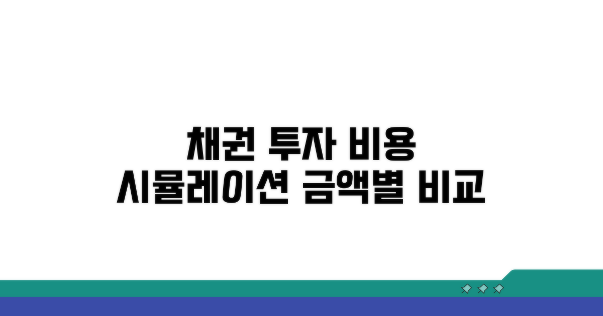 채권 금액별 비용 시뮬레이션