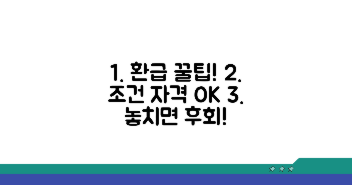 환급 핵심 조건과 자격 분석