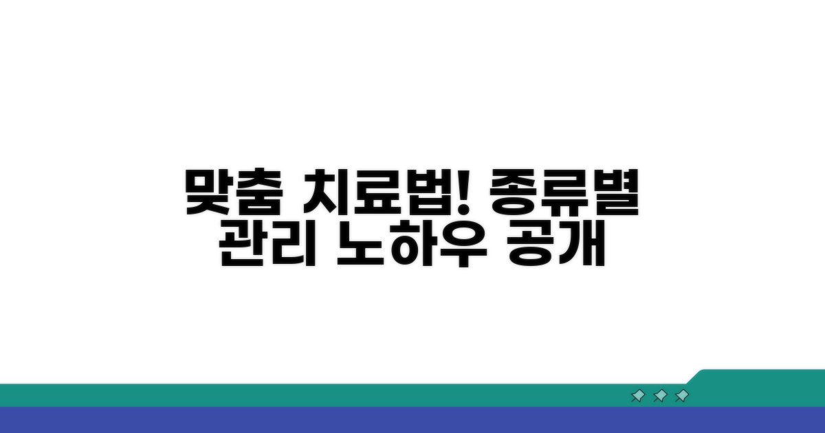 종류별 맞춤 치료법과 관리 노하우