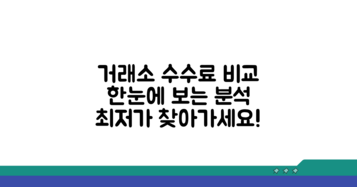 거래소별 수수료 한눈에 비교 분석