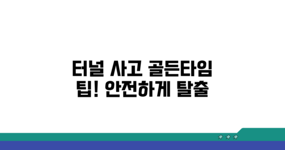 터널 사고 시 대피 시간 가이드