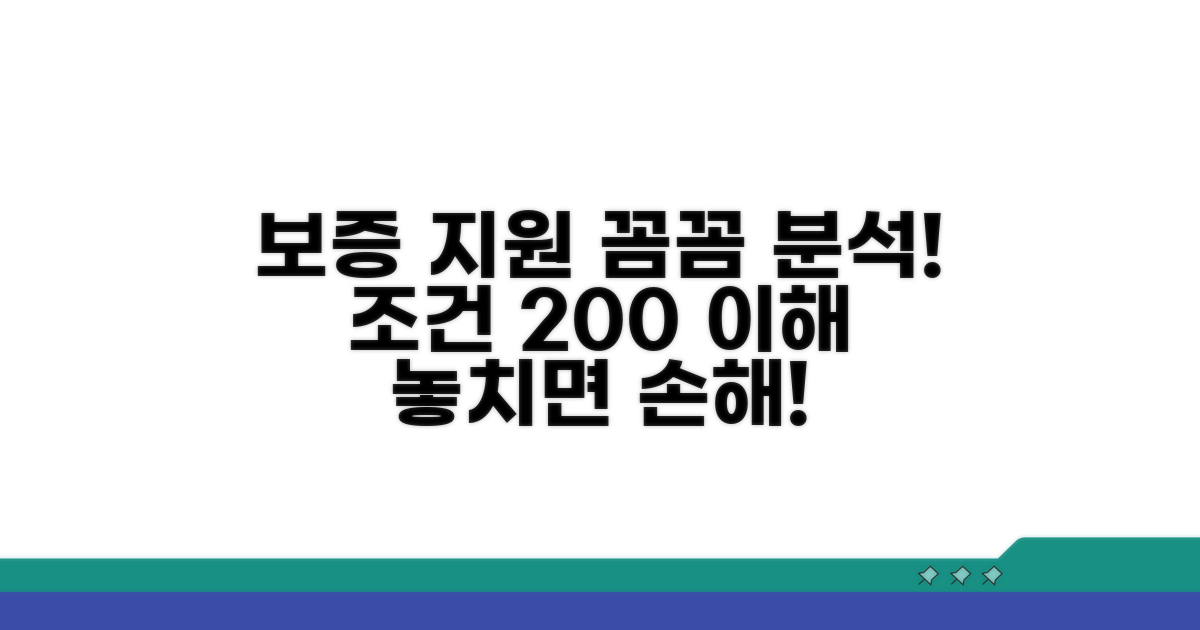 보증 지원 조건 상세 분석
