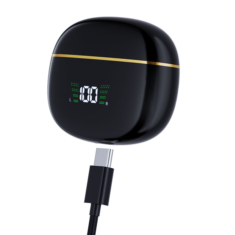 SMIRIA 노이즈 캔슬링 무선 이어폰 블루투스 5.3 자동 페어링 방수 배터리 잔량 확인, 블랙쿠폰할인 상세 이미지 1