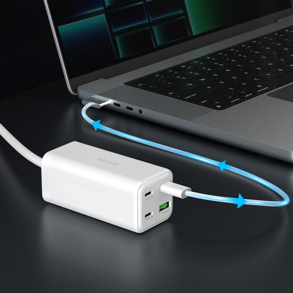 100W GaN 4포트 1.5m 전원선 일체형 PD PPS 초고속 충전기 볼트100 상세 이미지 2