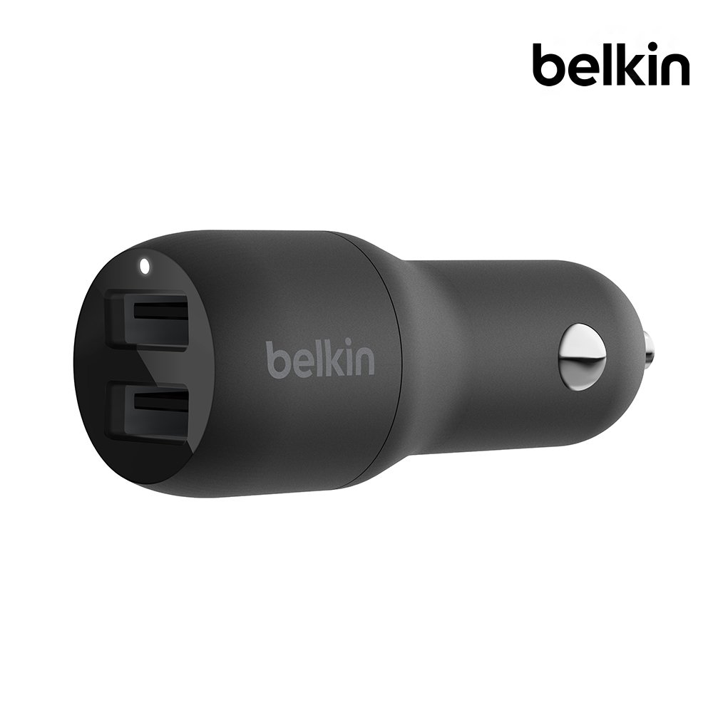 벨킨 부스트업 24W 듀얼 USB-A 차량용 충전기 시거잭 CCB001bt 아이폰 갤럭시 S26 S25 Z플립 폴드 호환 상세 이미지 1