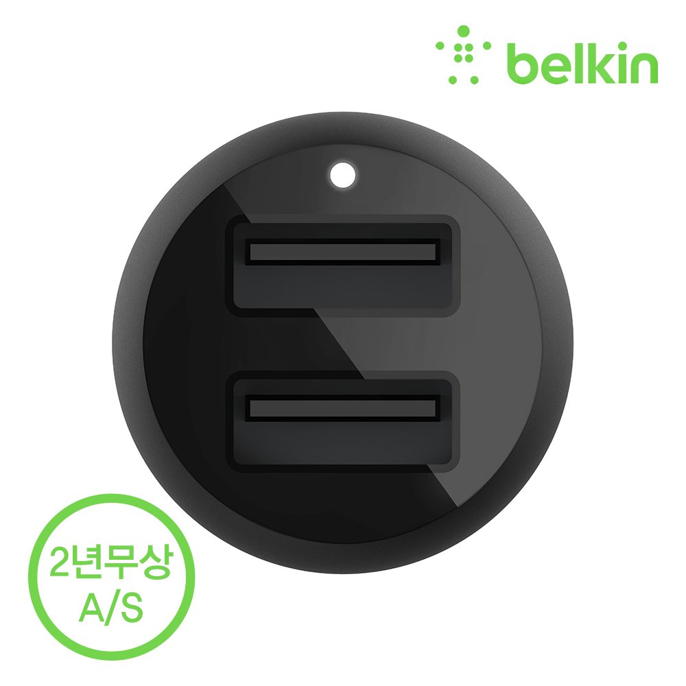 벨킨 부스트업 24W 듀얼 USB-A 차량용 충전기 시거잭 CCB001bt 아이폰 갤럭시 S26 S25 Z플립 폴드 호환 상세 이미지 2
