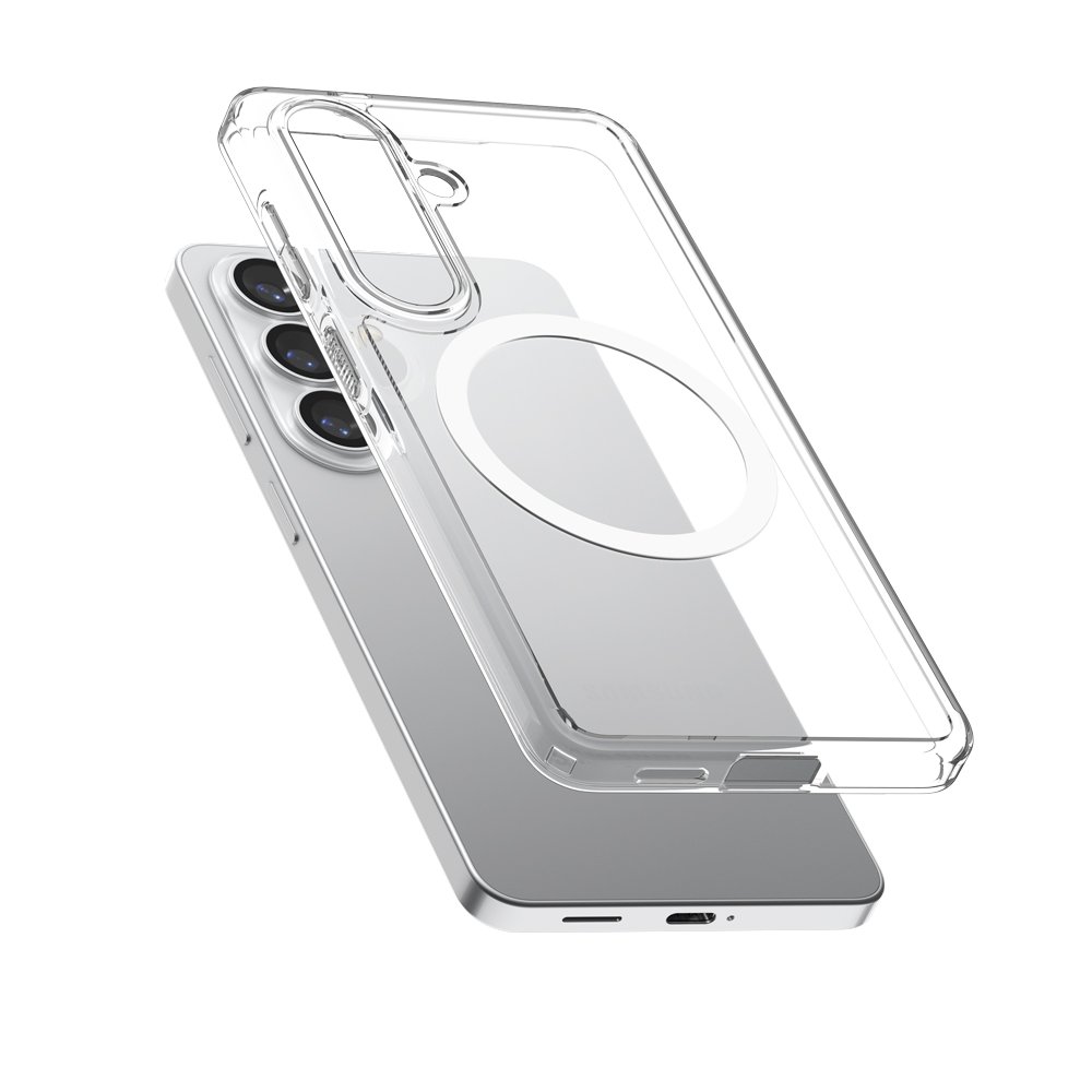 Qi2 인증 슈피겐 갤럭시 맥세이프 케이스 에어스킨하이브리드맥핏 클리어화이트, 갤럭시S26 플러스 상세 이미지 1