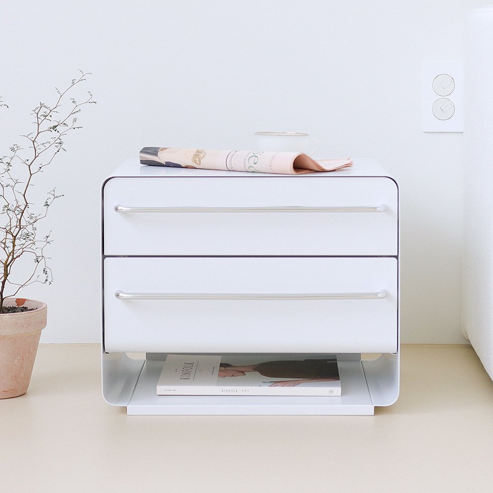 블랑 다용도 슬라이드 철제 수납함 2단서랍, 8L, 1개 상세 이미지 1