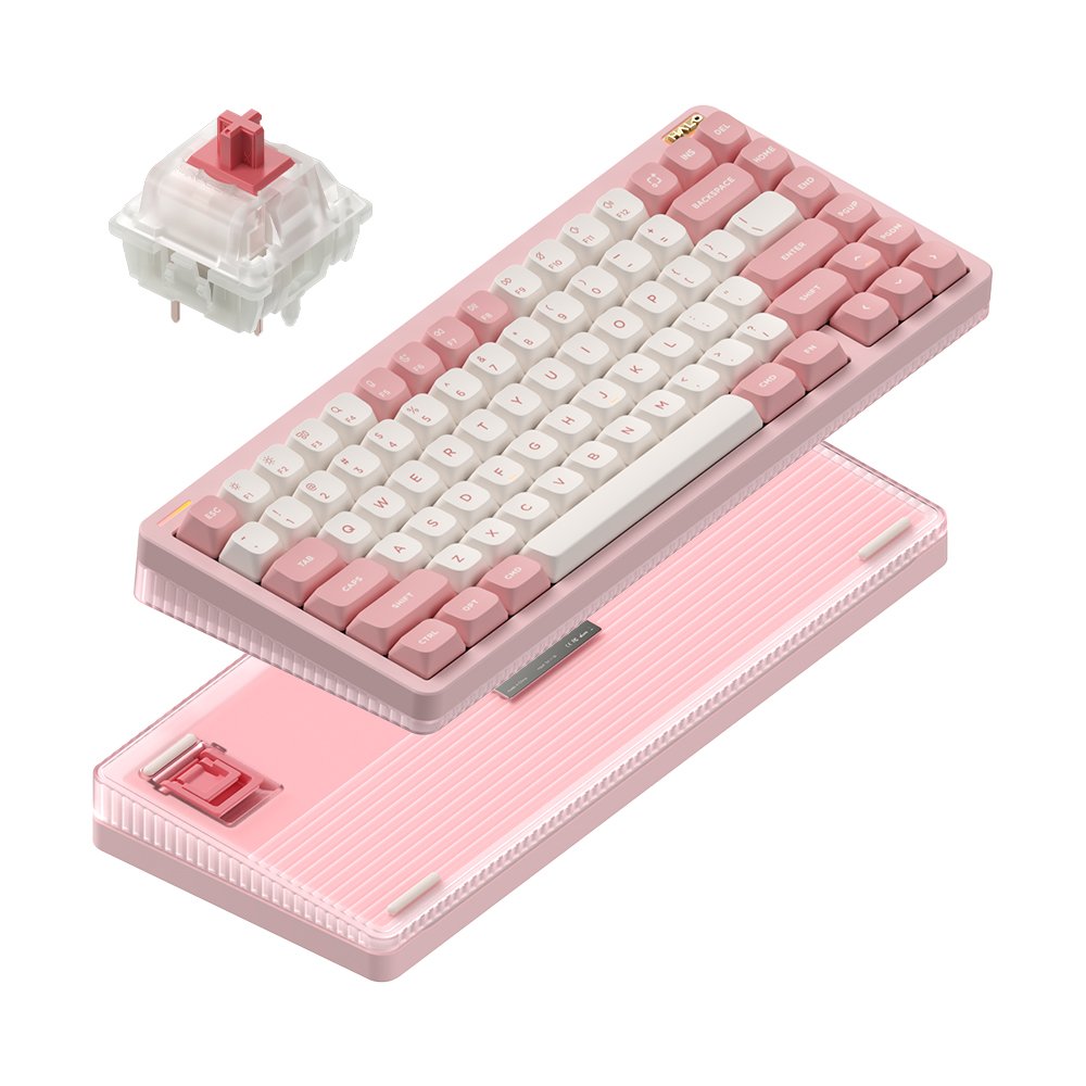 NUPHY Halo75 V2 기계식 키보드 블루투스 유선 무선 영문 각인 사쿠라 피즈, 저소음 적축 상세 이미지 1