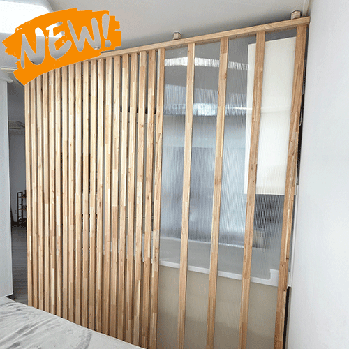 핀토리 투명 오동 원목 파티션 가림막 가벽 칸막이 상세 이미지 2