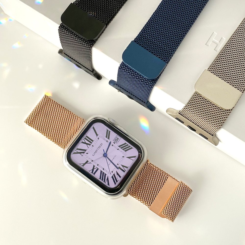 애플워치 8 7 6 SE 2 스포츠루프 나일론 스트랩 줄질 밴드 42 44 45 49 mm 상세 이미지 1