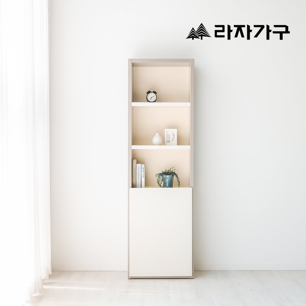 라자가구 메이 거실 서재 다용도 모듈 선반 수납 책장 600, 5단, 그레이 상세 이미지 1