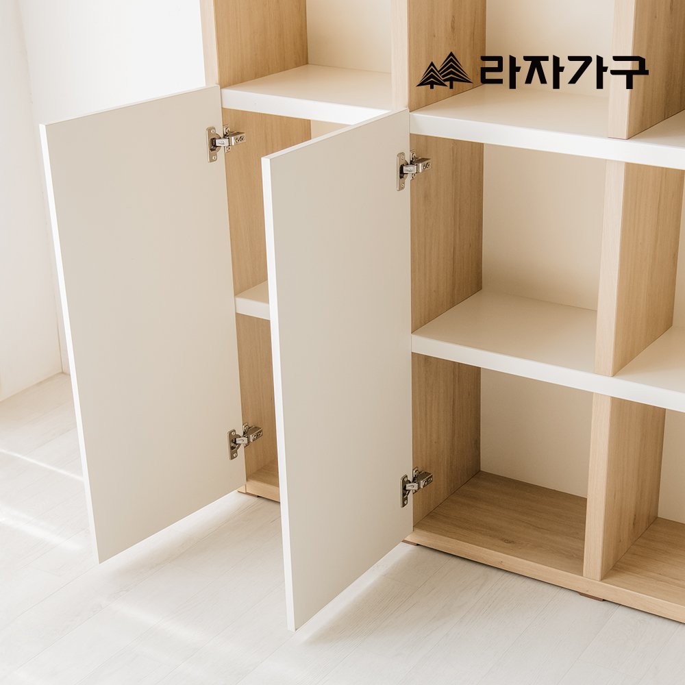 라자가구 메이 거실 서재 다용도 모듈 선반 수납 책장 600, 5단, 그레이 상세 이미지 2