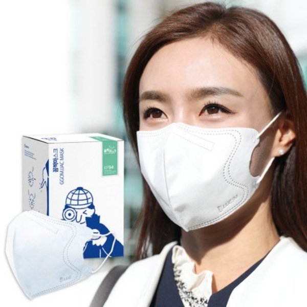 국내산 KF94마스크 꼼짝마스크 50매 대형 블루인더스 새부리형 숨쉬기편한 겨울마스크 상세 이미지 2