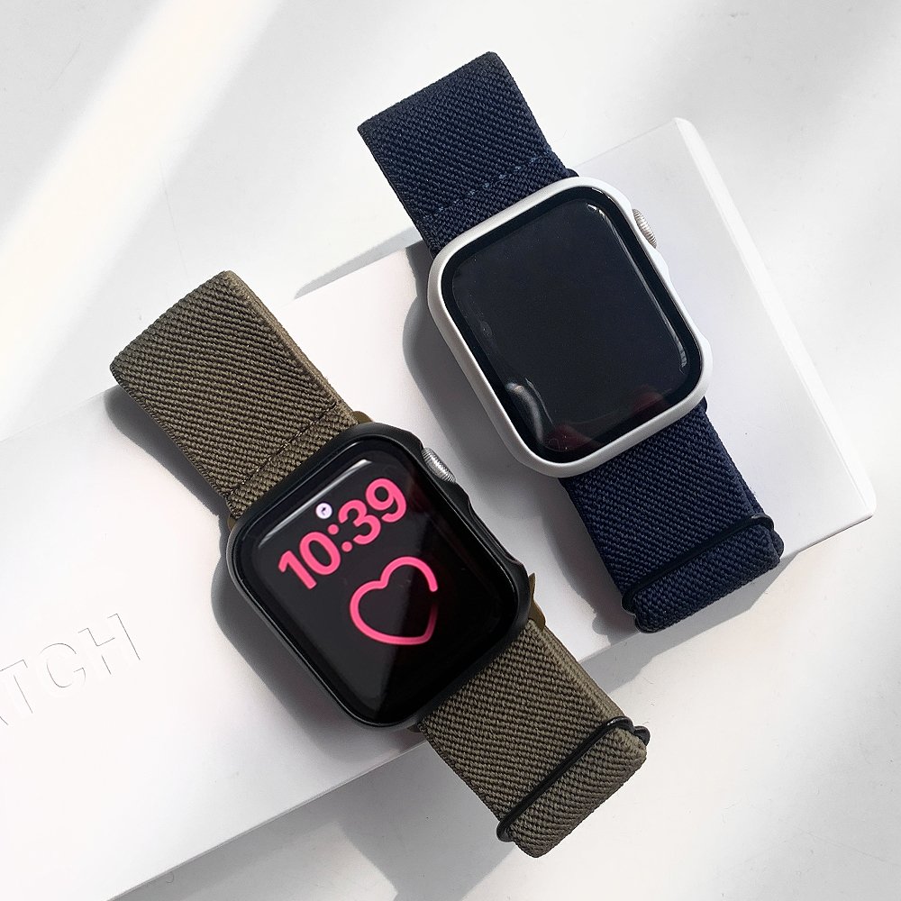 애플워치 8 7 6 SE 2 스포츠루프 나일론 스트랩 줄질 밴드 42 44 45 49 mm 상세 이미지 1