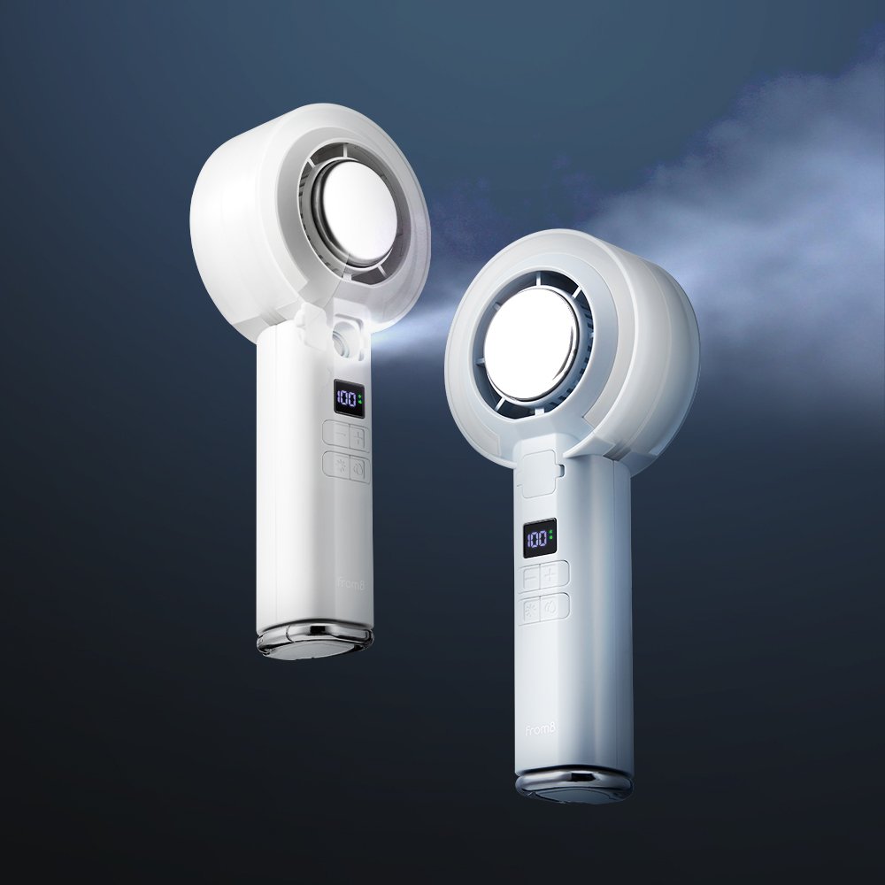 프롬비 미스트 아이스제트 급속 냉각 손 선풍기 터보팬 100단 FF249 에어리블루 상세 이미지 1