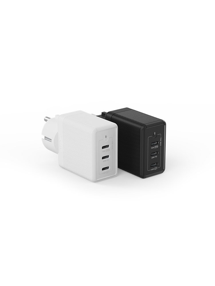 USB PD 75W PPS GaN 접지 멀티 초고속 충전기 GE920 블랙 상세 이미지 2