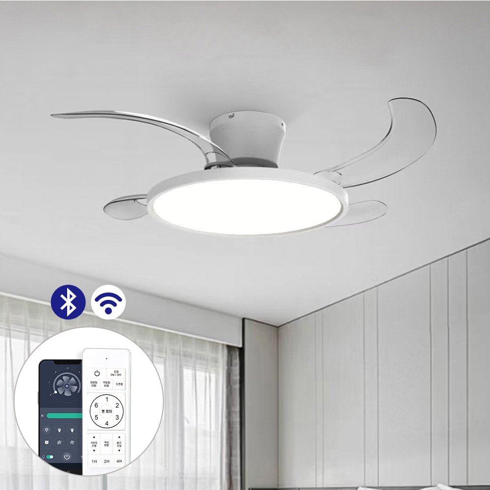 에어룩스 폴더블 LED 실링팬 방등 거실등 BLDC모터 저소음 디밍 앱연동 스마트 IOT 상세 이미지 1