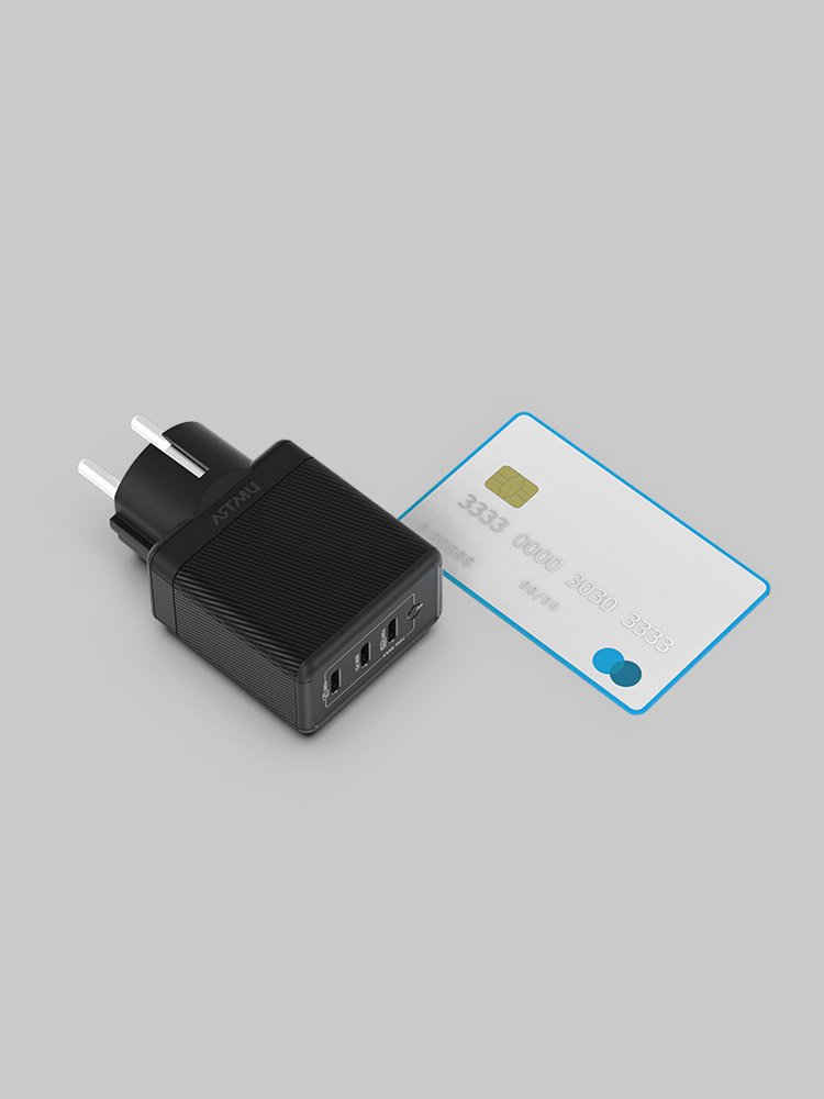 USB PD 75W PPS GaN 접지 멀티 초고속 충전기 GE920 블랙 상세 이미지 1